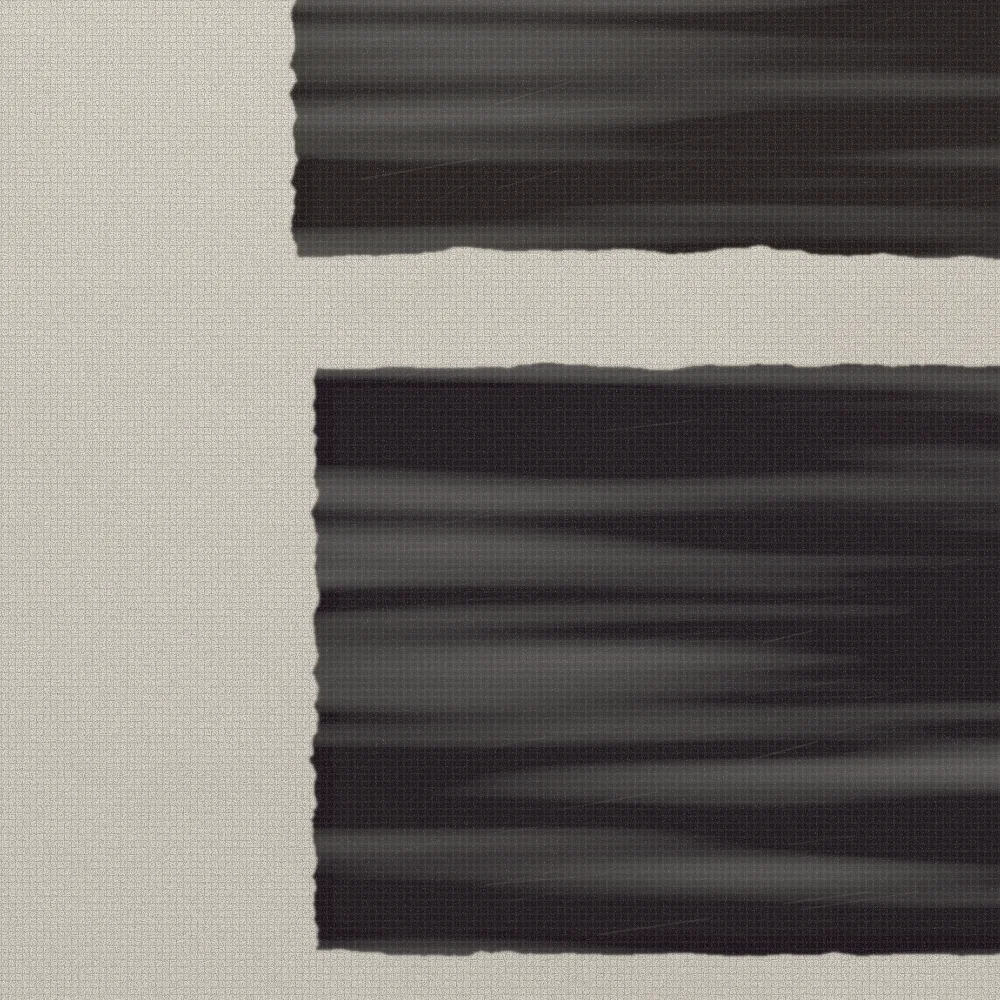 Edge detail where the graphite meets the bare gesso ground.