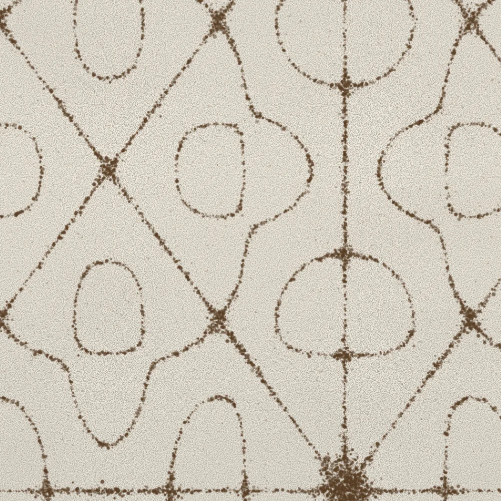 Detail of a node where several ring systems meet and thicken.