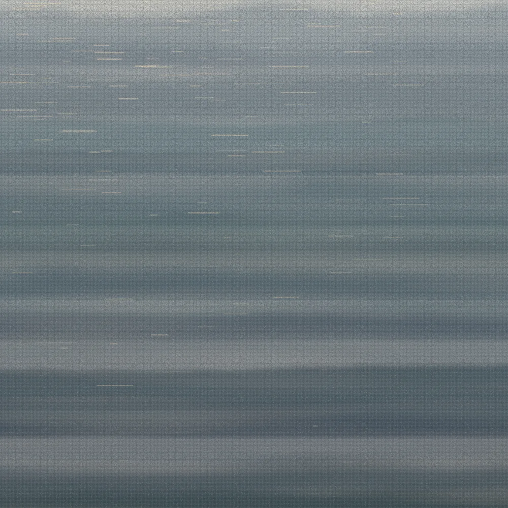 Close-up of the right panel's lowest band, deep blue at the canvas edge.